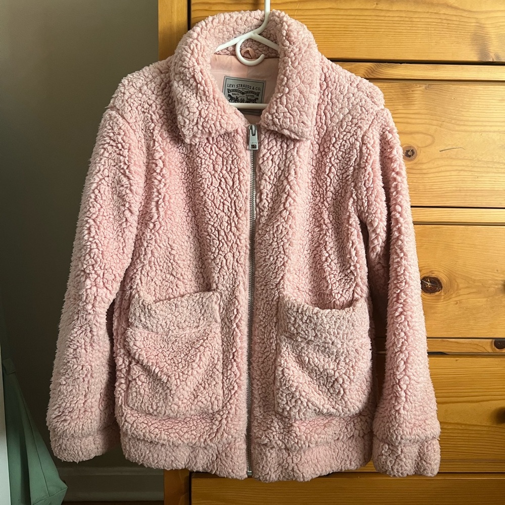Pink Levi’s Sherpa jacket